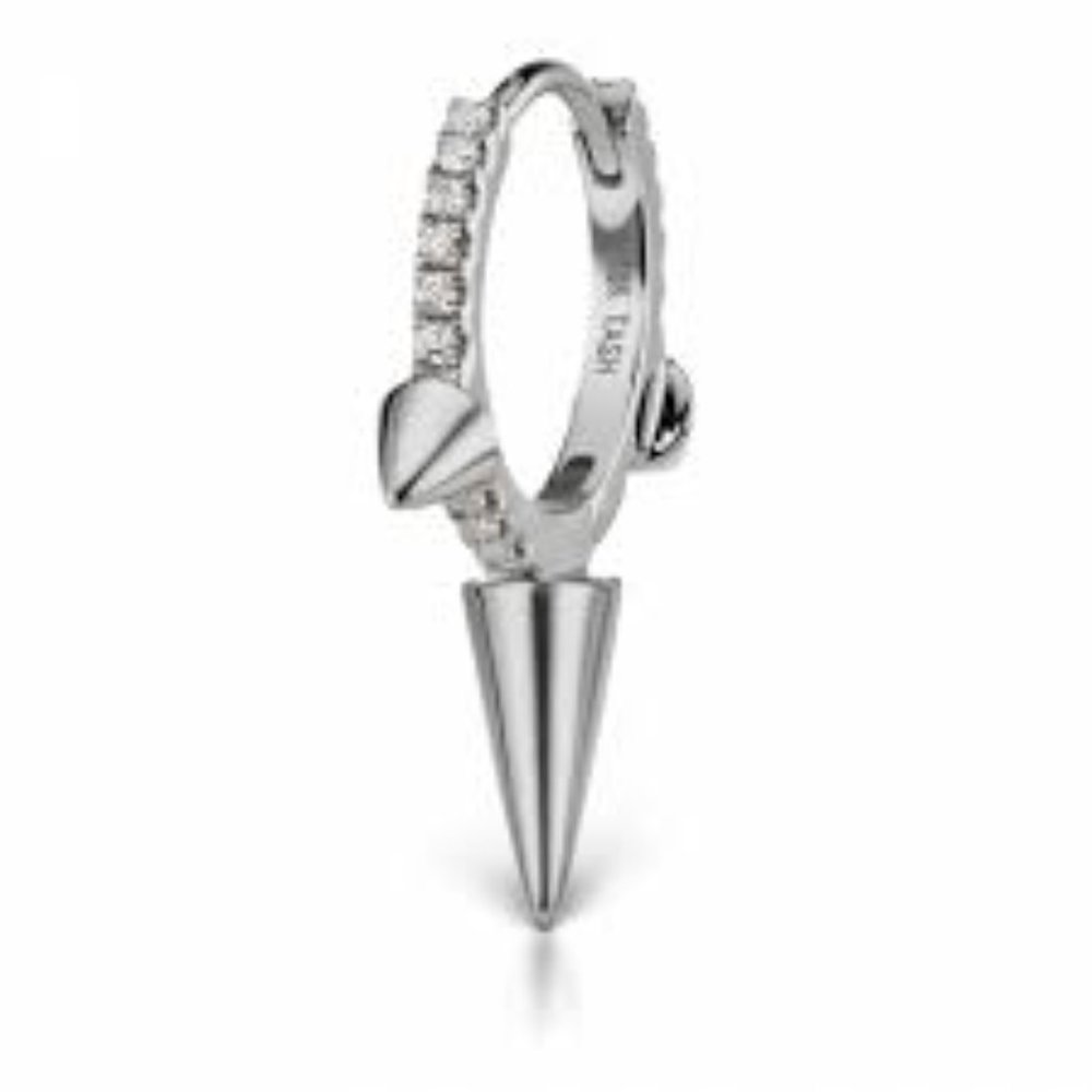 9.5mm Maria Tash 18kt White Gold Diamond Earrings